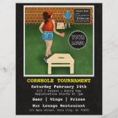 Fun Fundraiser Bar Restaurant Cornhole Tournament Flyer (Voorkant)