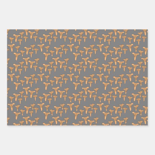 Fun Fungi Chanterelle Mushroom Pattern Gift Inpakpapier Vel (Voorkant 3)