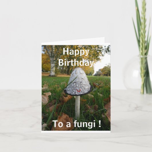Fun Fungi Happy Birthday-kaart - aanpasbaar Kaart (Voorkant)