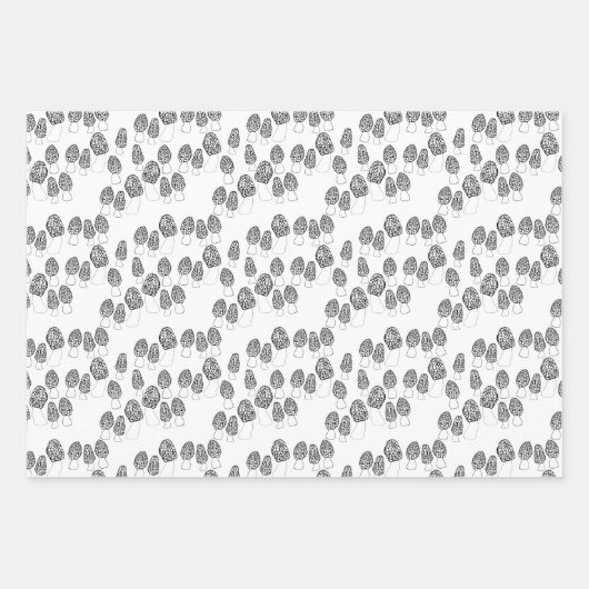 Fun Fungi Morel Mushroom Pattern Gift Inpakpapier Vel (Voorkant 2)