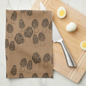 Fun Fungi Morel Mushrooms Patroon Theedoek (Quarter Fold)