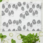 Fun Fungi Morel Mushrooms Patroon Theedoek (Gevouwen)