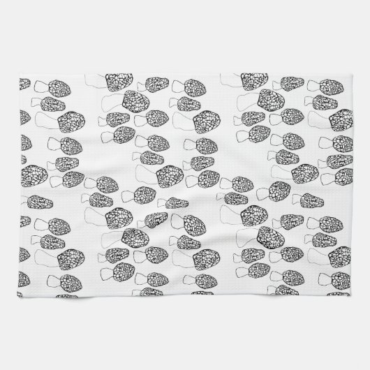 Fun Fungi Morel Mushrooms Patroon Theedoek (Horizontaal)