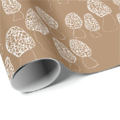 Fun Fungi Morel-paddenstoelen Patrooncadeau Cadeaupapier (Rol Hoek)