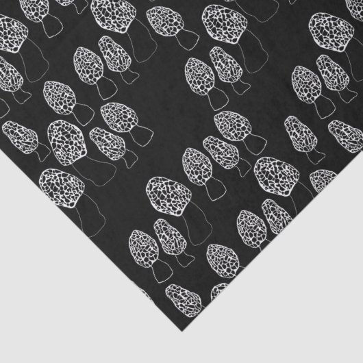 Fun Fungi Morel-paddenstoelen Patrooncadeau Tissuepapier (Detail)