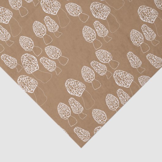 Fun Fungi Morel-paddenstoelen Patrooncadeau Tissuepapier (Detail)