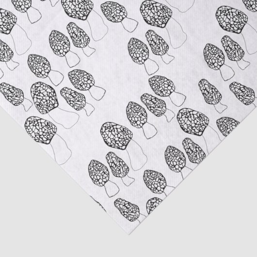 Fun Fungi Morel-paddenstoelen Patrooncadeau Tissuepapier (Detail)