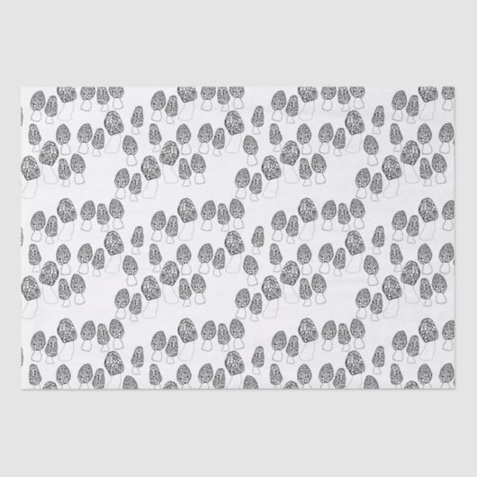 Fun Fungi Morel-paddenstoelen Patrooncadeau Tissuepapier (Voorkant)