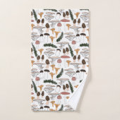 Fun Fungi Mushroom Fern Pattern Bad Handdoek (Handdoek)