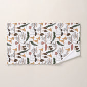Fun Fungi Mushroom Fern Pattern Bad Handdoek (Handdoek)