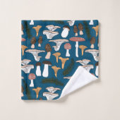 Fun Fungi Mushroom Fern Pattern Bath Towel set Bad Handdoek (Wasdoekje)