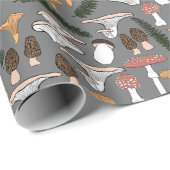 Fun Fungi Mushroom Fern Pattern Gift Cadeaupapier (Rol Hoek)