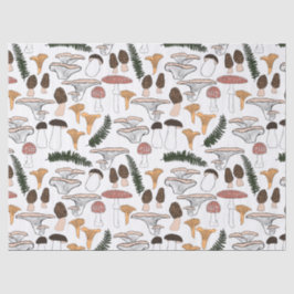 Fun Fungi Mushroom Fern Pattern Gift Tissuepapier