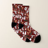 Fun Fungi Mushroom Fern Pattern Sokken (Paar)