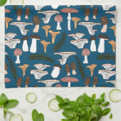 Fun Fungi Mushroom Fern Pattern Theedoek (Gevouwen)