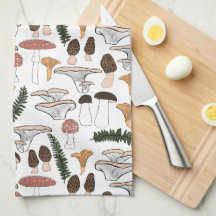 Fun Fungi Mushroom Fern Pattern