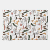 Fun Fungi Mushroom Fern Pattern Theedoek (Horizontaal)