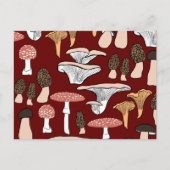 Fun Fungi Mushroom Patroon Briefkaart (Voorkant)