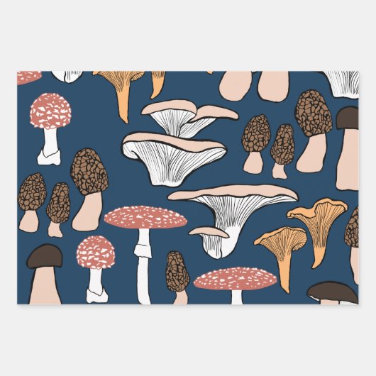 Fun Fungi Mushroom Patroon Inpakpapier Vel (Voorkant 2)