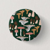 Fun Fungi Mushroom Pattern   Ronde Button 3,2 Cm (Voorkant)
