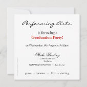 Fun & Funky 2011 Afstudeerder Party Invitation Kaart (Achterkant)