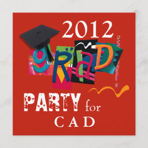 Fun & Funky 2011 Afstudeerder Party Invitation Kaart
