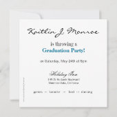 Fun & Funky 2012 Afstudeerder Party Invitation Kaart (Achterkant)