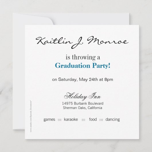 Fun & Funky 2012 Afstudeerder Party Invitation Kaart (Achterkant)