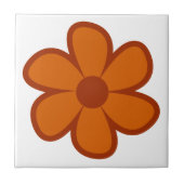 Fun Funky 60s 70s Retro Flower Ceramic Tile Tegeltje (Voorkant)