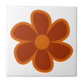 Fun Funky 60s 70s Retro Flower Ceramic Tile Tegeltje (Voorkant)