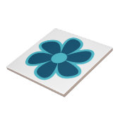 Fun Funky 60s 70s Retro Flower Ceramic Tile Tegeltje (Zijkant)