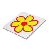 Fun Funky 60s 70s Retro Flower Ceramic Tile Tegeltje (Zijkant)
