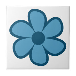 Fun Funky 60s 70s Retro Flower Ceramic Tile Tegeltje