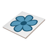 Fun Funky 60s 70s Retro Flower Ceramic Tile Tegeltje (Zijkant)