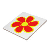 Fun Funky 60s 70s Retro Flower Ceramic Tile Tegeltje (Zijkant)