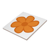 Fun Funky 60s 70s Retro Flower Ceramic Tile Tegeltje (Zijkant)