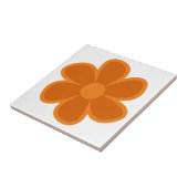 Fun Funky 60s 70s Retro Flower Ceramic Tile Tegeltje (Zijkant)