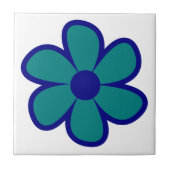 Fun Funky 60s 70s Retro Flower Tegeltje (Voorkant)