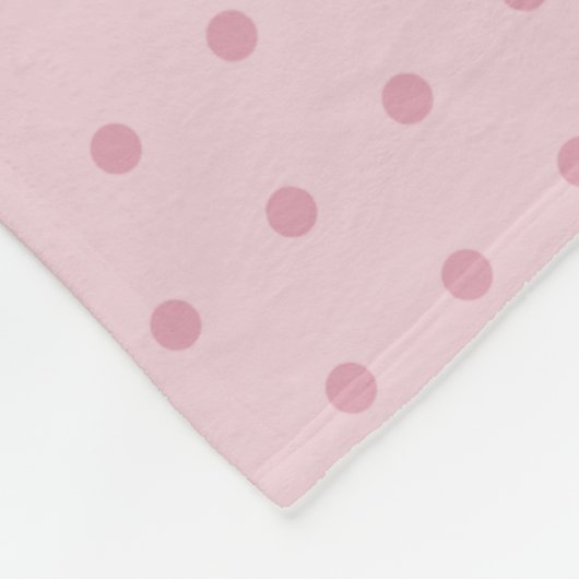Fun Funky Big Banana Pink Polka Dot Print Fleece Deken (Hoek)