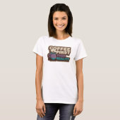 Fun & Funky COFFEE EERST DAN REALITEIT Draagbare K T-shirt (Voorkant volledig)