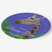 Fun funky Colorful Giraffe Baby shower Papieren Bordje (Gekanteld)