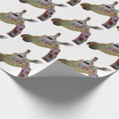 Fun funky colorful Giraffe Cadeaupapier (Hoek)