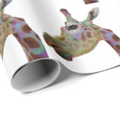 Fun funky colorful Giraffe Cadeaupapier (Rol Hoek)