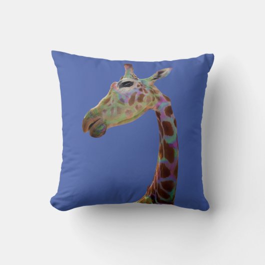 Fun funky colorful Giraffe Kussen (Voorkant)