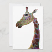 Fun funky Colorful Giraffe Poster Kaart (Voorkant)