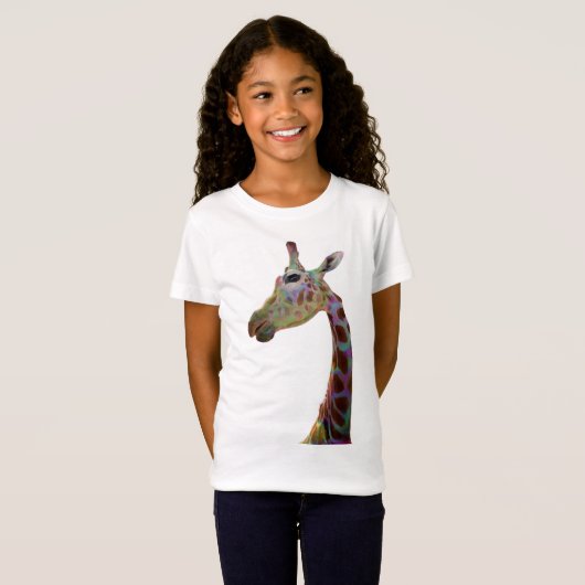 Fun funky colorful Giraffe T-Shirt (Voorkant volledig)