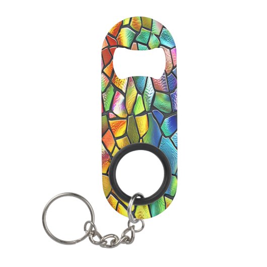 Fun & Funky Glas in lood Mini Flessenopener (Voorkant)