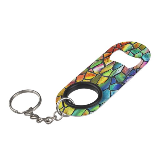 Fun & Funky Glas in lood Mini Flessenopener (Voorkant Gekanteld)