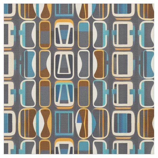 Fun, Funky Mid Century Modern Fabric Stof (Close Up)