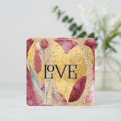 Fun, Funky Modern LOVE Valentijnse Feestdagenkaart (Staand voorkant)